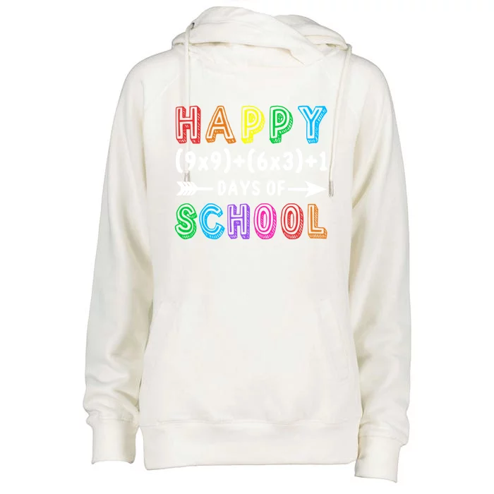 Math Formula 100 Days Of School Funny Gift Math Teacher 100th Day Cute Gift Womens Funnel Neck Pullover Hood