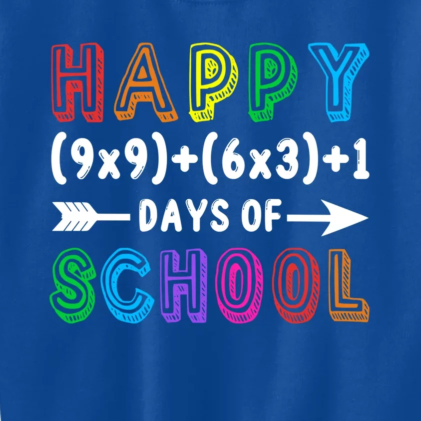 Math Formula 100 Days Of School Funny Gift Math Teacher 100th Day Cute Gift Kids Sweatshirt