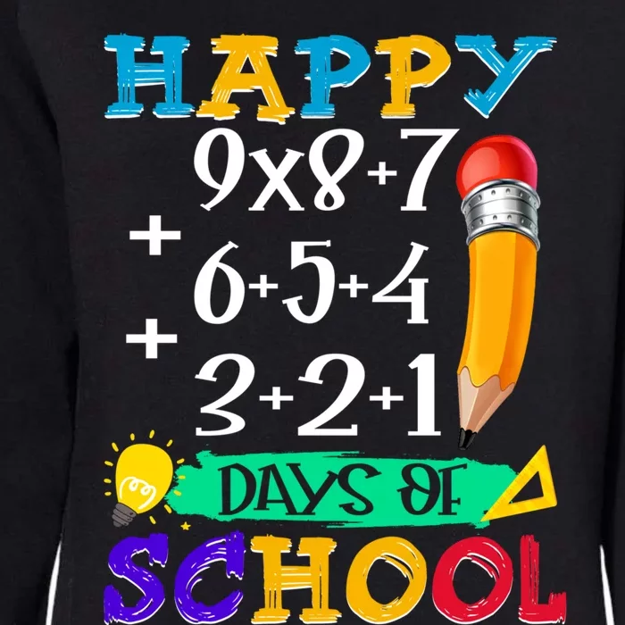 Math Formula 100 Days Of School Teacher Students Cute Gift Womens California Wash Sweatshirt