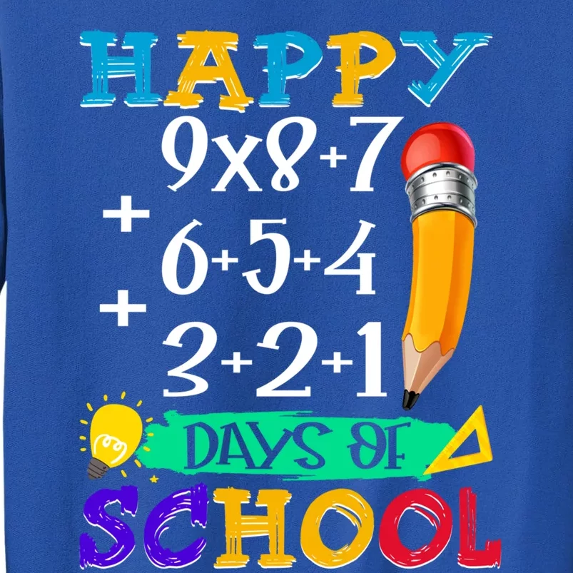 Math Formula 100 Days Of School Teacher Students Cute Gift Tall Sweatshirt