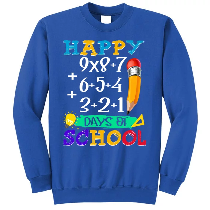 Math Formula 100 Days Of School Teacher Students Cute Gift Tall Sweatshirt