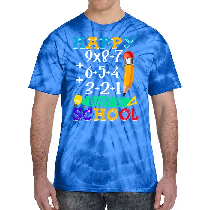 Math Formula 100 Days Of School Teacher Students Cute Gift Tie-Dye T-Shirt