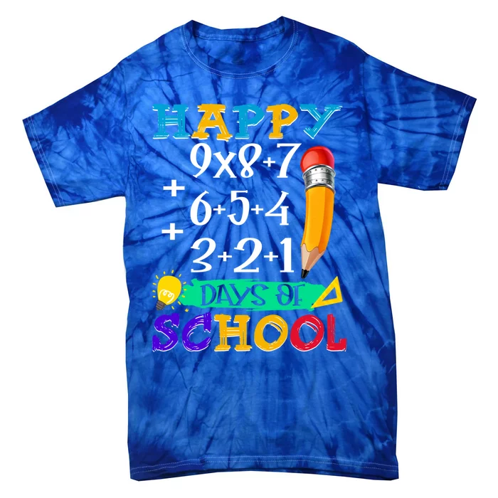 Math Formula 100 Days Of School Teacher Students Cute Gift Tie-Dye T-Shirt