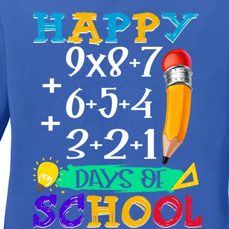 Math Formula 100 Days Of School Teacher Students Cute Gift Ladies Long Sleeve Shirt