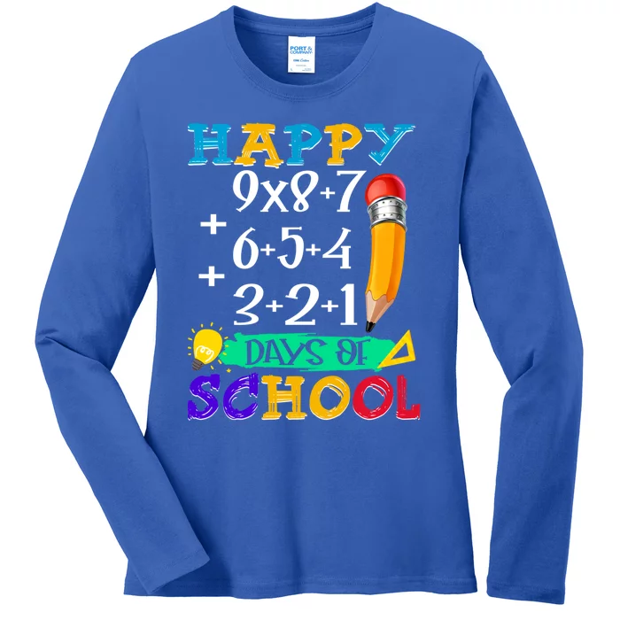 Math Formula 100 Days Of School Teacher Students Cute Gift Ladies Long Sleeve Shirt