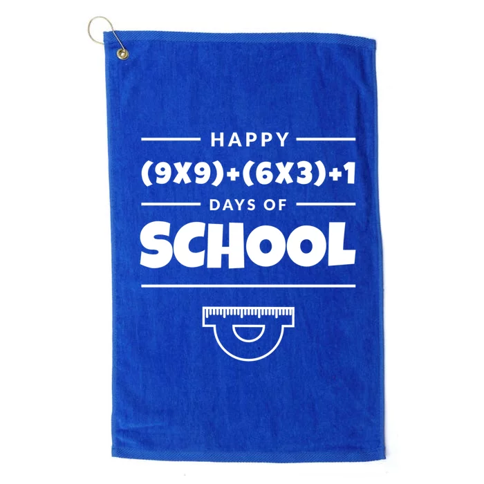 Math Formula 100 Days Of School Teacher Great Gift Platinum Collection Golf Towel