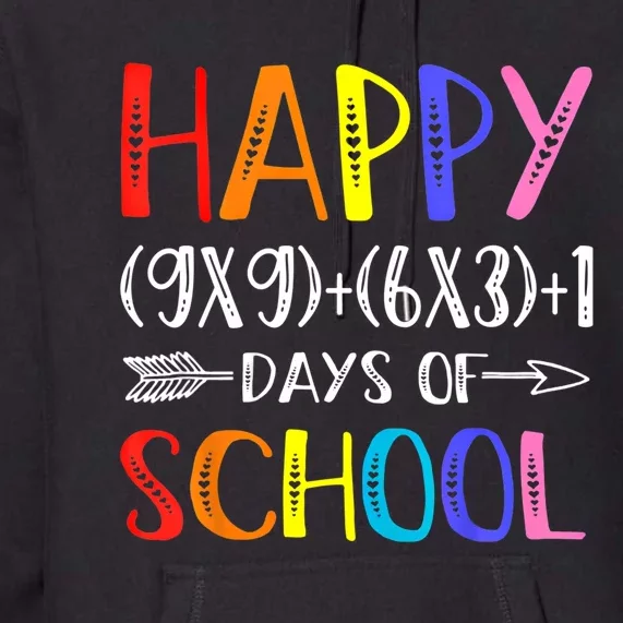 Math Formula 100 Days Of School Funny Math Teacher 100th Day Gift Premium Hoodie