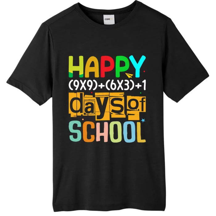 Math Formula 100 Days Of School Funny Math Teacher 100th Day Gift ChromaSoft Performance T-Shirt