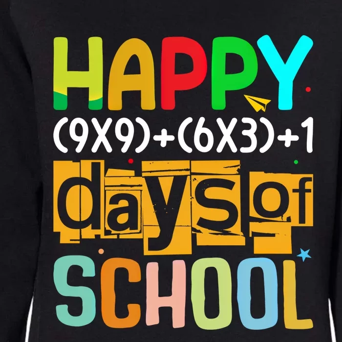 Math Formula 100 Days Of School Funny Math Teacher 100th Day Gift Womens California Wash Sweatshirt