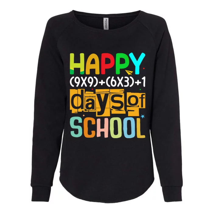 Math Formula 100 Days Of School Funny Math Teacher 100th Day Gift Womens California Wash Sweatshirt