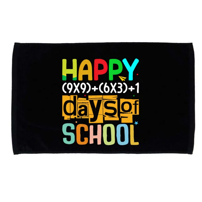 Math Formula 100 Days Of School Funny Math Teacher 100th Day Gift Microfiber Hand Towel