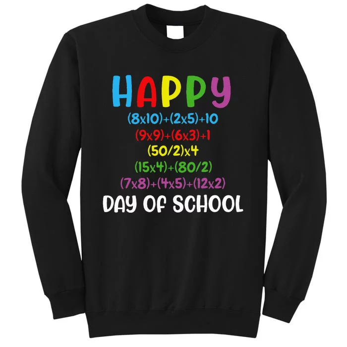 Math Formula 100 Days Of School Funny Math Teacher 100th Day Tall Sweatshirt