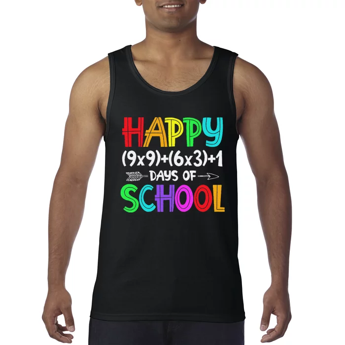 Math Formula 100 Days Of School funny Math Teacher Tank Top