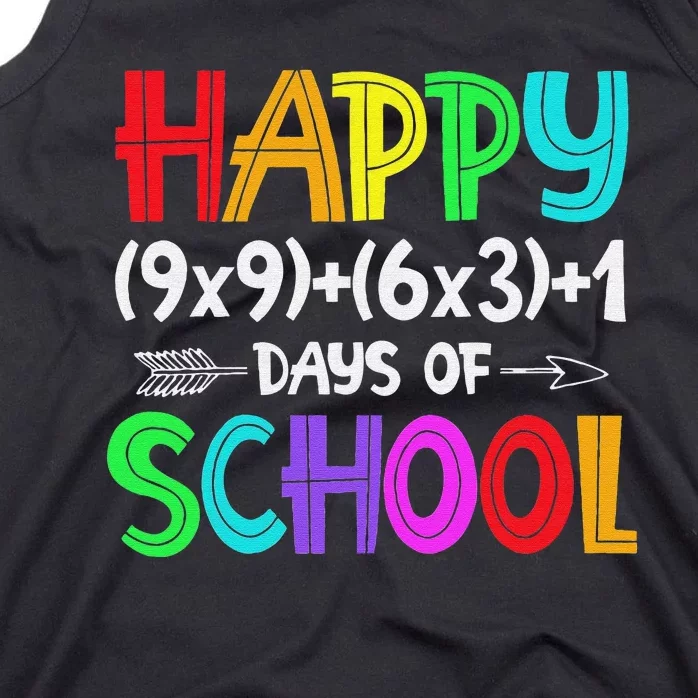 Math Formula 100 Days Of School funny Math Teacher Tank Top