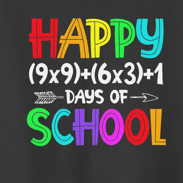 Math Formula 100 Days Of School funny Math Teacher Toddler T-Shirt