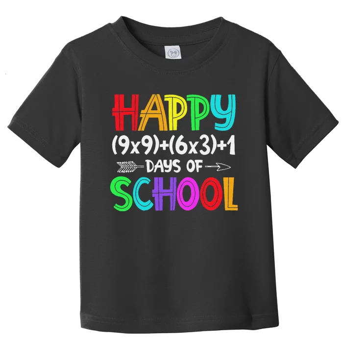 Math Formula 100 Days Of School funny Math Teacher Toddler T-Shirt