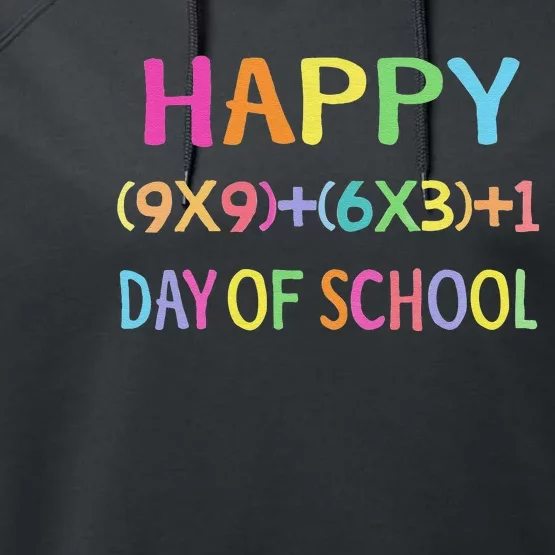 Math Formula 100 Days Of School Teacher Performance Fleece Hoodie