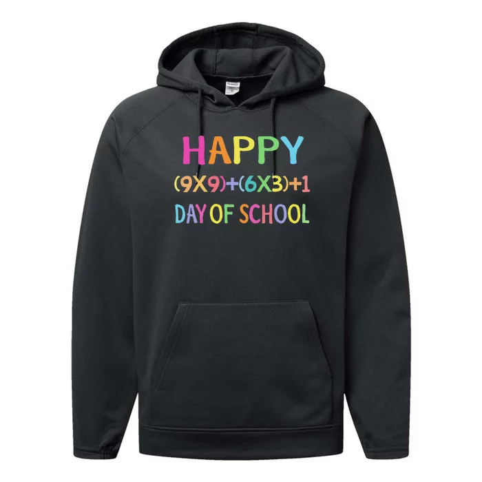 Math Formula 100 Days Of School Teacher Performance Fleece Hoodie