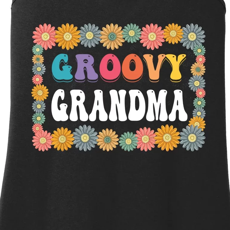 Matching Family 1st Birthday Retro Boho Party Groovy Grandma Ladies Essential Tank