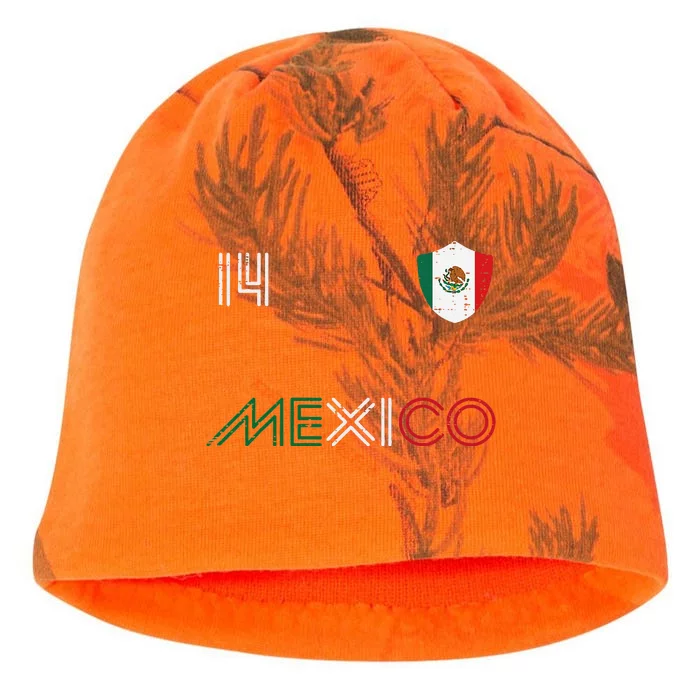 Mexico Flag 14 Mexican Soccer Fan Kati - Camo Knit Beanie