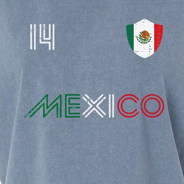 Mexico Flag 14 Mexican Soccer Fan Garment-Dyed Women's Muscle Tee