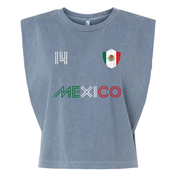 Mexico Flag 14 Mexican Soccer Fan Garment-Dyed Women's Muscle Tee