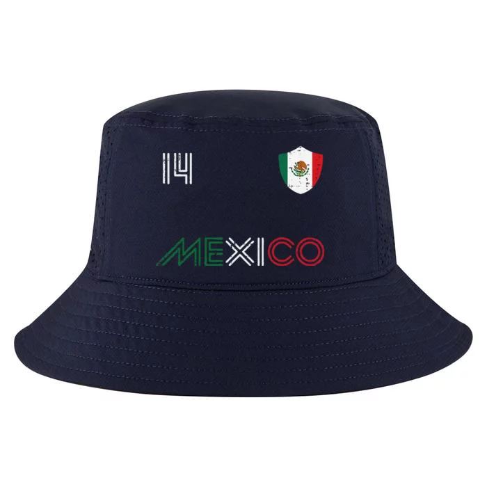 Mexico Flag 14 Mexican Soccer Fan Cool Comfort Performance Bucket Hat