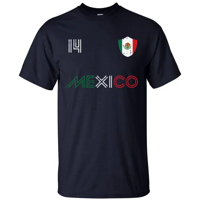 Mexico Flag 14 Mexican Soccer Fan Tall T-Shirt