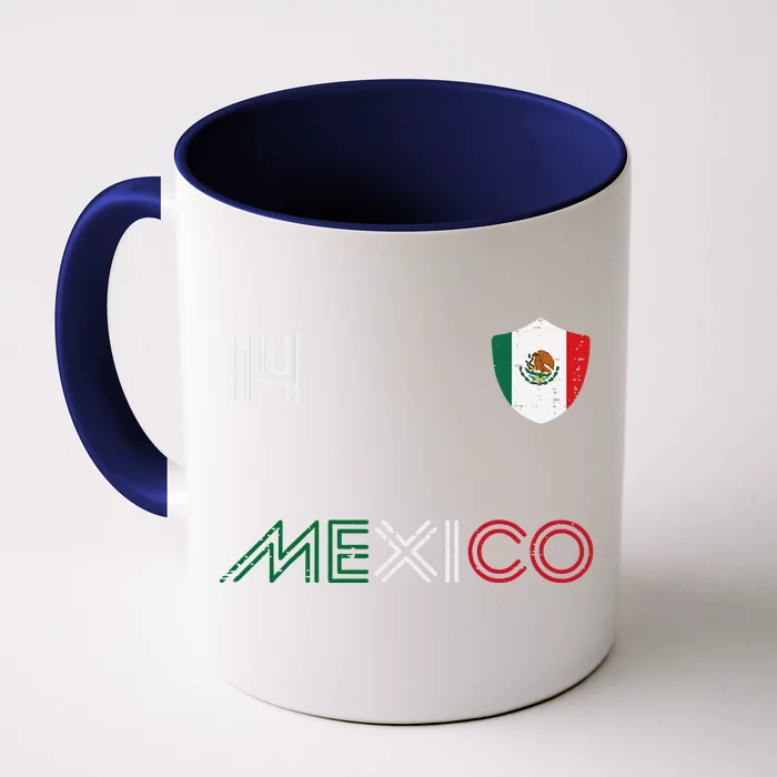 Mexico Flag 14 Mexican Soccer Fan Front & Back Coffee Mug