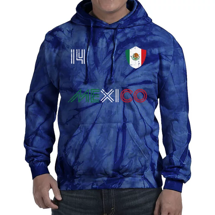 Mexico Flag 14 Mexican Soccer Fan Tie Dye Hoodie