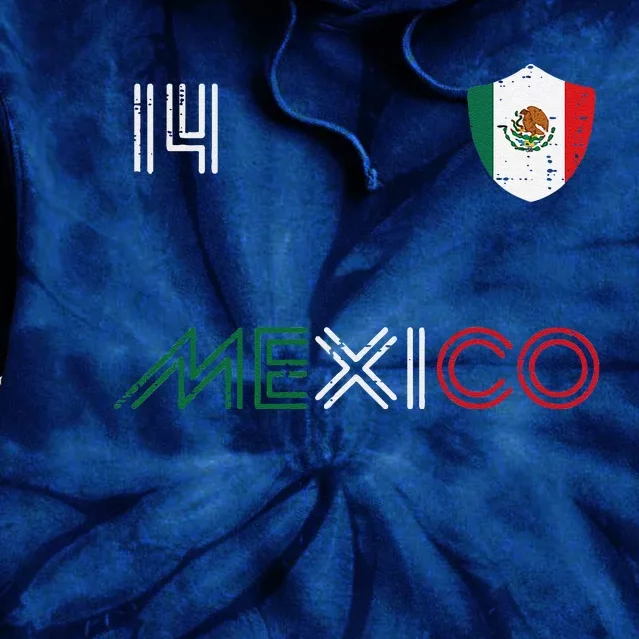 Mexico Flag 14 Mexican Soccer Fan Tie Dye Hoodie