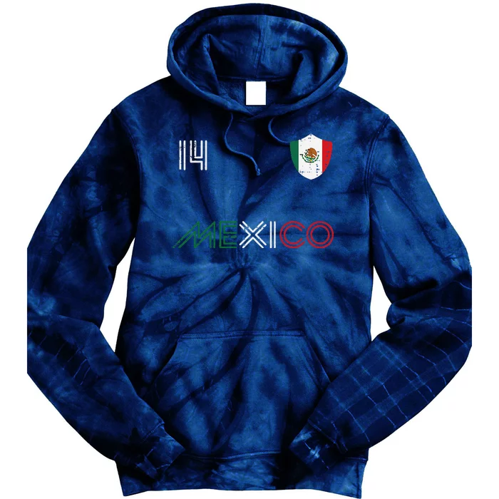 Mexico Flag 14 Mexican Soccer Fan Tie Dye Hoodie