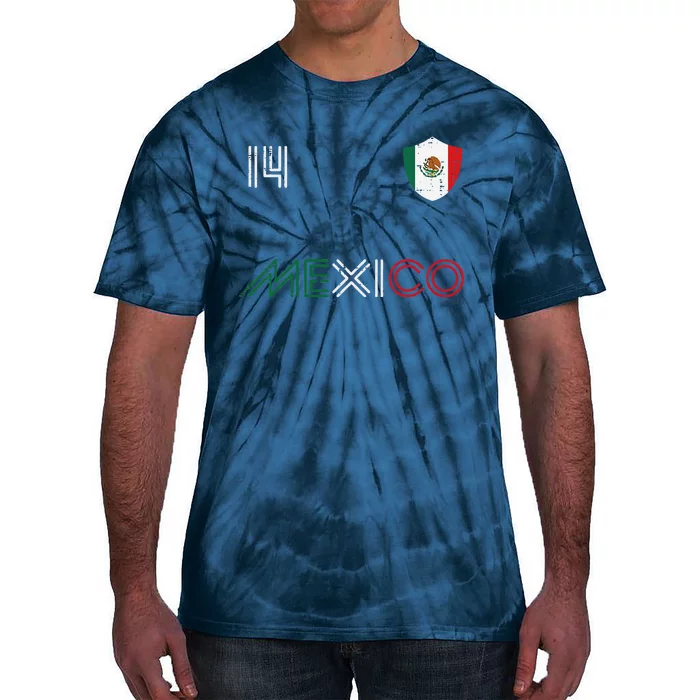 Mexico Flag 14 Mexican Soccer Fan Tie-Dye T-Shirt