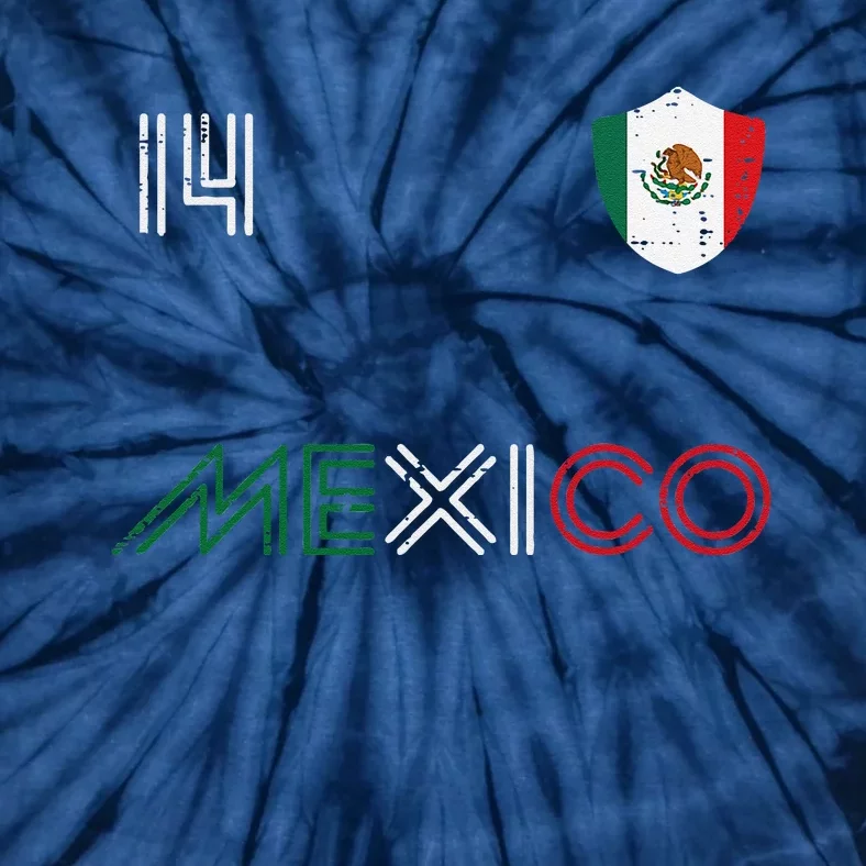 Mexico Flag 14 Mexican Soccer Fan Tie-Dye T-Shirt