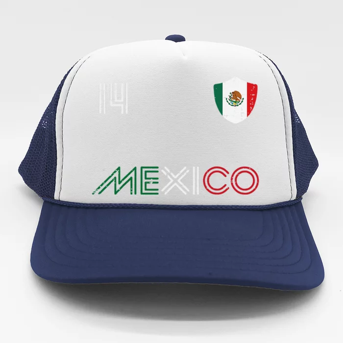 Mexico Flag 14 Mexican Soccer Fan Trucker Hat