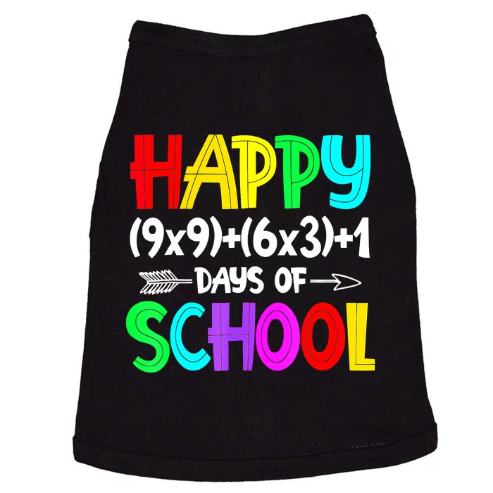 Math Formula 100 Days Of School Shirt Math Teacher 100th Day Doggie Tank