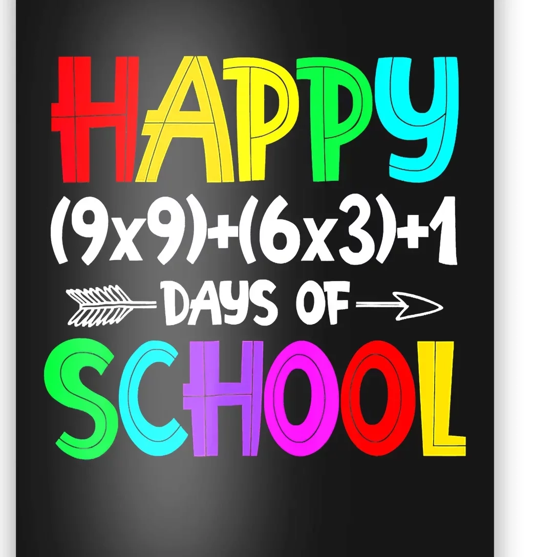 Math Formula 100 Days Of School Shirt Math Teacher 100th Day Poster