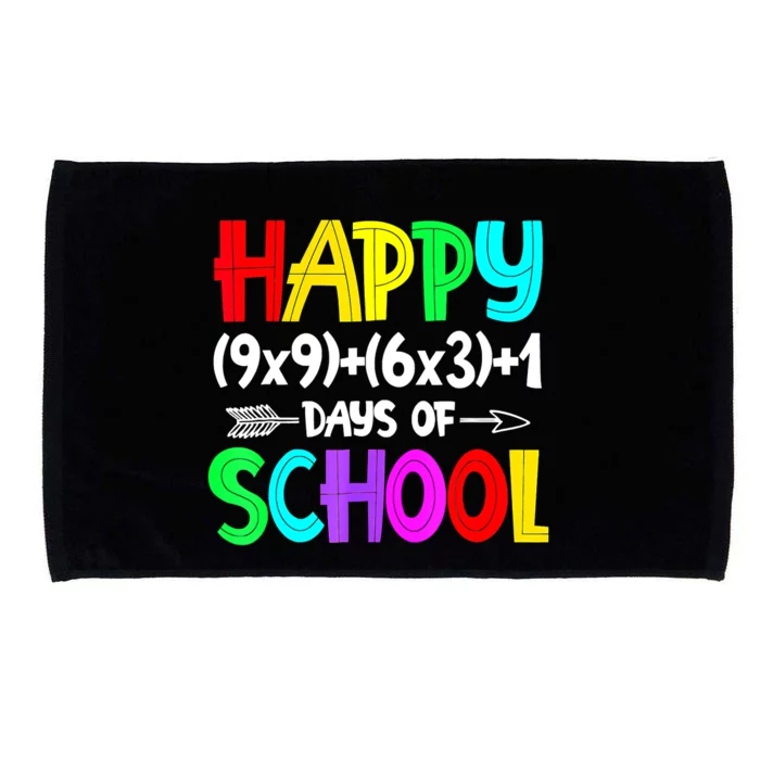 Math Formula 100 Days Of School Shirt Math Teacher 100th Day Microfiber Hand Towel