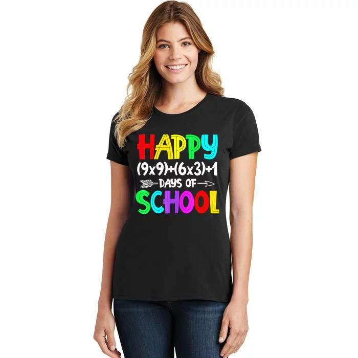 Math Formula 100 Days Of School Shirt Math Teacher 100th Day Women's T-Shirt