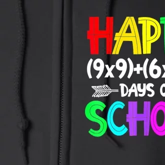 Math Formula 100 Days Of School Shirt Math Teacher 100th Day Full Zip Hoodie