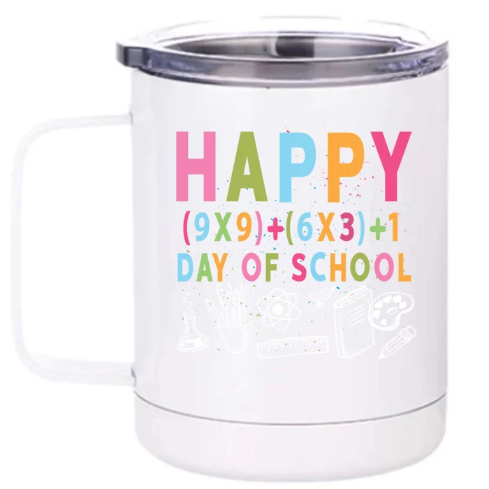 Math Formula 100 Days Of School Funny Teachers Gift Front & Back 12oz Stainless Steel Tumbler Cup