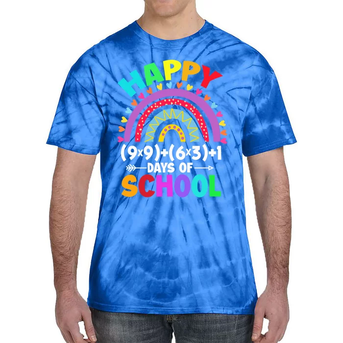 Math Formula 100 Days Of School Costume Math Teacher Gift Tie-Dye T-Shirt