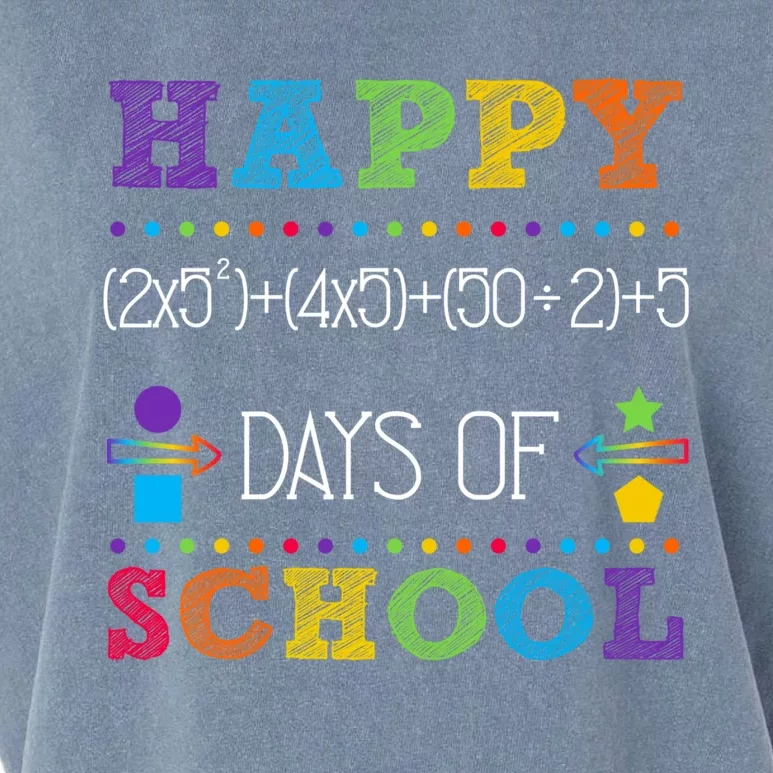 Math Formula 100 Days Of School Funny Math Teacher 100th Day Gift Garment-Dyed Women's Muscle Tee