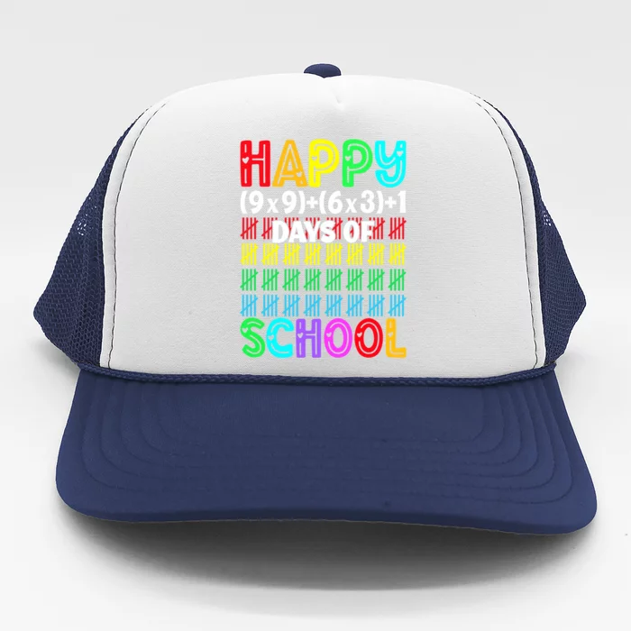 Math Formula 100 Days Of School Funny Math Teacher Gift Trucker Hat