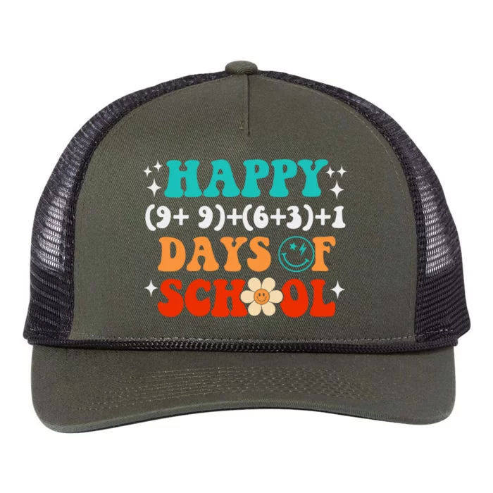 Math Formula 100 Days Of School Funny Teacher Gift Retro Rope Trucker Hat Cap