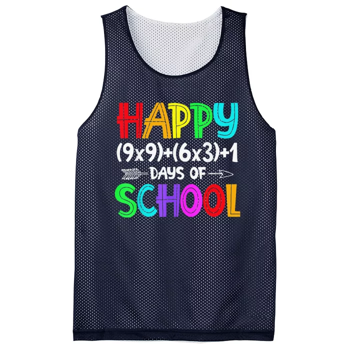 Math Formula 100 Days Of School Math Teacher 100th Day Mesh Reversible Basketball Jersey Tank