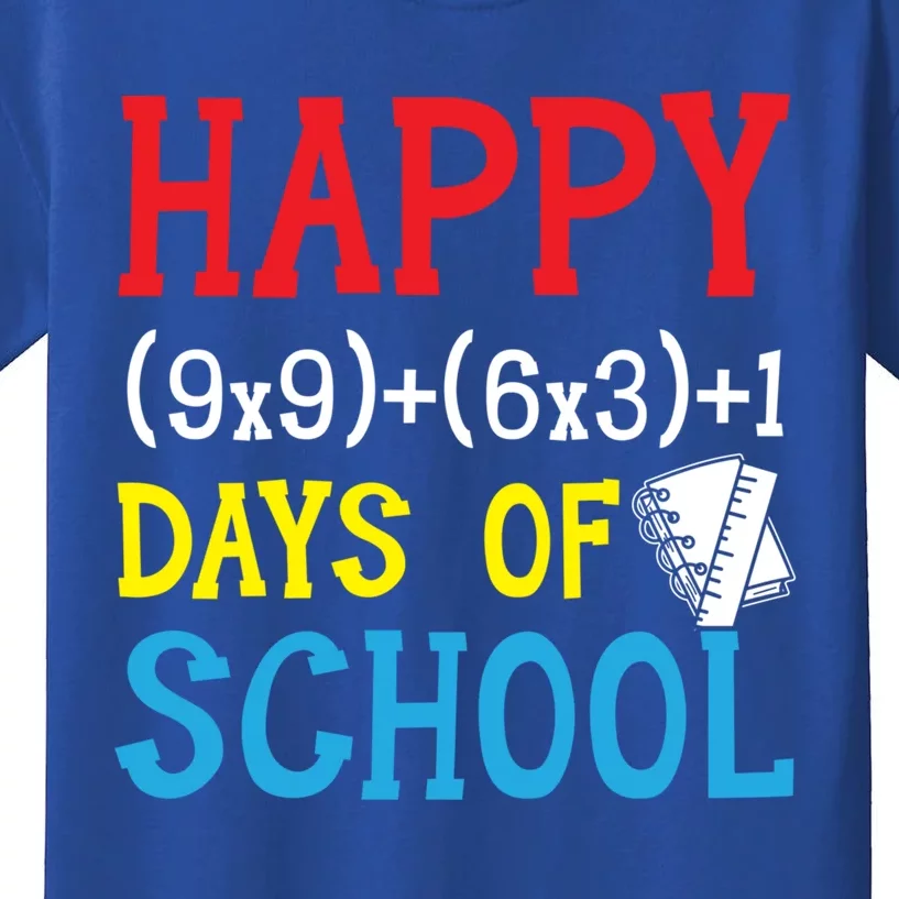 Math Formula 100 Days Of School Gift For A Math Teacher Funny Gift Kids T-Shirt