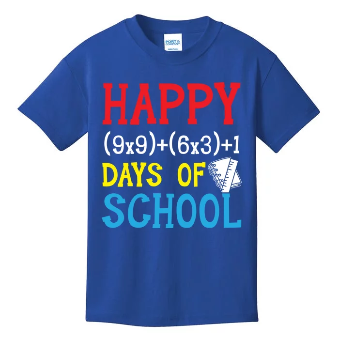 Math Formula 100 Days Of School Gift For A Math Teacher Funny Gift Kids T-Shirt