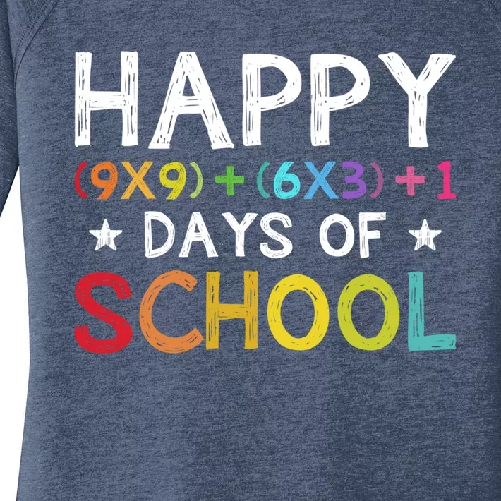 Math Formula 100 Days Of School Teacher Cool Gift Women's Perfect Tri Tunic Long Sleeve Shirt