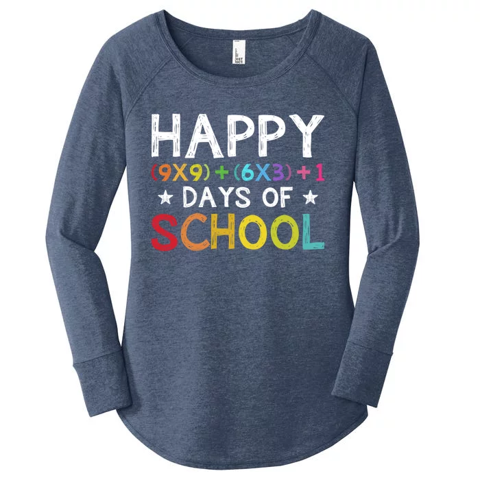 Math Formula 100 Days Of School Teacher Cool Gift Women's Perfect Tri Tunic Long Sleeve Shirt